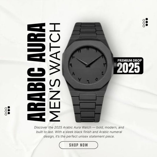 Arabic Aura 2025 Men’s Watch Black