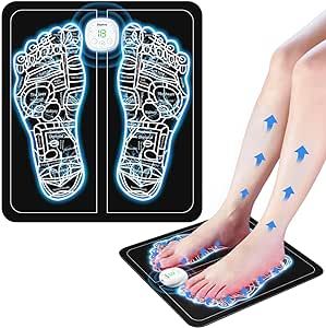 Foot Massager Mat Black PU Leather Pack of 1