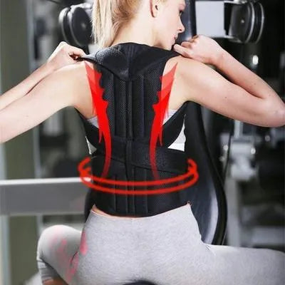 Black Heavy Duty Posture Corrector Belt