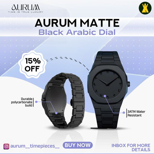 Arabic Aura 2025 Men’s Watch Black