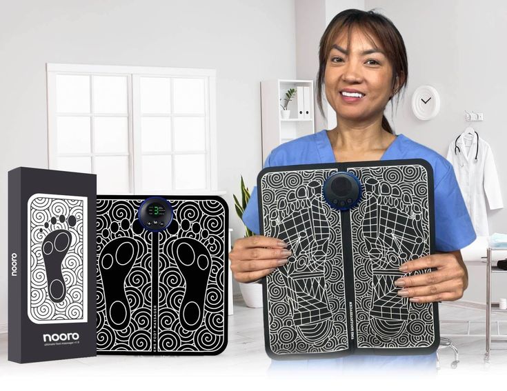 Foot Massager Mat Black PU Leather Pack of 1