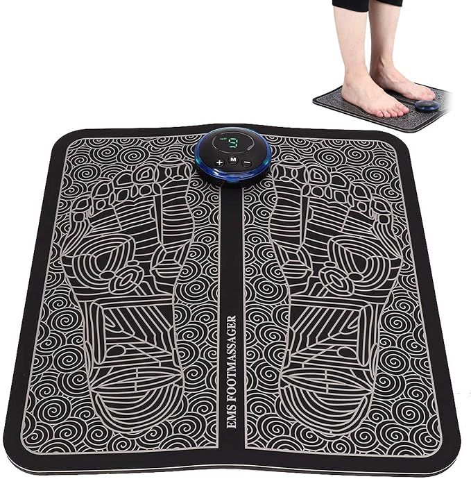 Foot Massager Mat Black PU Leather Pack of 1