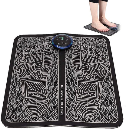 Foot Massager Mat Black PU Leather Pack of 1
